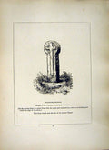 Original Old Antique Print *2619 1856 Cross Cornwall Pradanack Mullion Blight