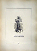 Original Old Antique Print *2622 1856 Cross Cornwall Churchyard Ludgvan Blight