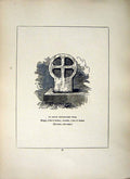 Antique Old Print *2646 1856 Cross Cornwall St. Levan Churchyard Wall Blight