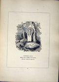 Original Old Antique Print *2650 1856 Rosemorran Gulval Cross Cornwall Blight