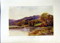 Antique Old Print *2659 C1912 View Streatley Hills England Landscape Colour