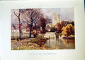 Old Antique Print *2685 C1912 Maidstone All Saint'S Church Palace England