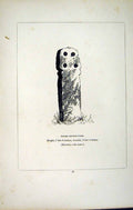 Antique Old Print *2735 C1858 Cross Roche Churchyard Cornwall England Blight