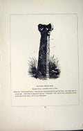 Old Antique Print *2743 C1858 Cross Way-Side Temple Moor Cornwall England