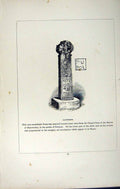 Old Antique Print *2745 C1858 Cross Lanherne Barton Roseworthy Cornwall