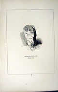 Antique Old Print *2749 C1858 Cross Egloshayle Churchyard Cornwall England