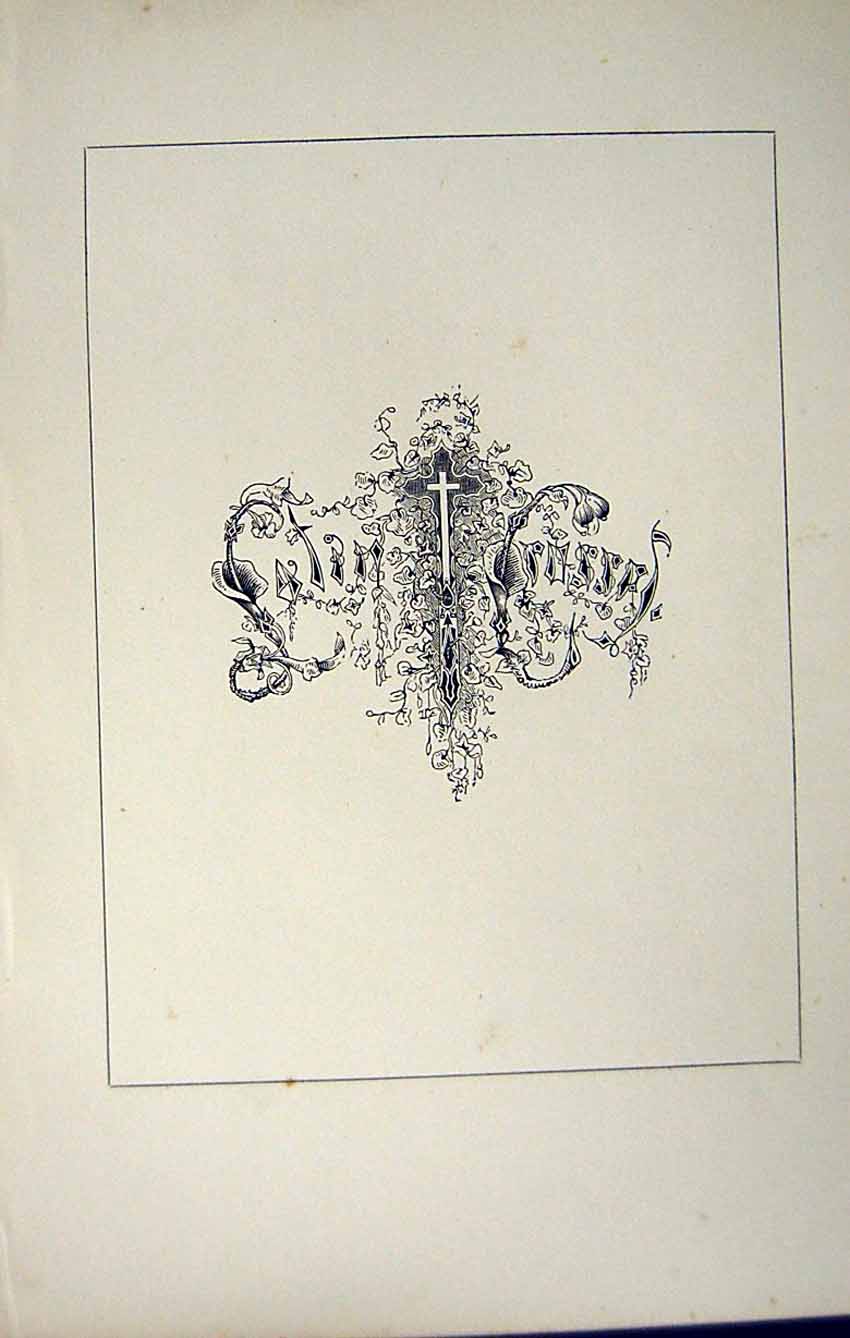 Original Old Antique Print *2759 C1858 Cross Cornwall England Blight