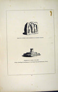 Old Antique Print *2760 C1858 Gothic Cross Bodmin Church St. Ewe Cornwall
