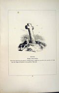 Antique Old Print *2763 C1858 Stump Cross Sheviock Cornwall Crafthole Blight