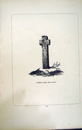 Old Antique Print *2765 C1858 Persent Cross Duloe Cornwall England Blight