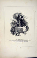 Old Antique Print *2766 C1858 Cornwall Cross St. Michael Penkivel England