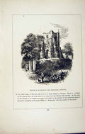 Antique Old Print *2791 C1858 Church St. Michael Archangel Penkivel Cornwall