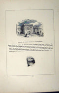 Antique Old Print *2795 C1858 Remains Rialton Priory Columb Minor Cornwall