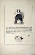 Antique Print *2798 C1858 Piscina Morwenstow Church Herbrew Altar Cornwall