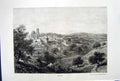 Antique Print *2818 C1890 Palestine View Town Bethany Houses Trees Mountain