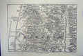 Antique Old Print *2824 C1890 Map Central Palestine Samaria Mediterranean Sea