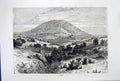 Old Antique Print *2830 C1890 Palestine View Tabor Mountains Trees Bushes