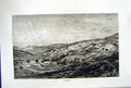 Old Antique Print *2831 C1890 Palestine View Town Nazareth Hills Houses