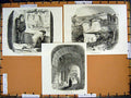 Antique Old Print *2840 C1890 Palestine Chapel Sepulchre Stephen'S Gen Gate