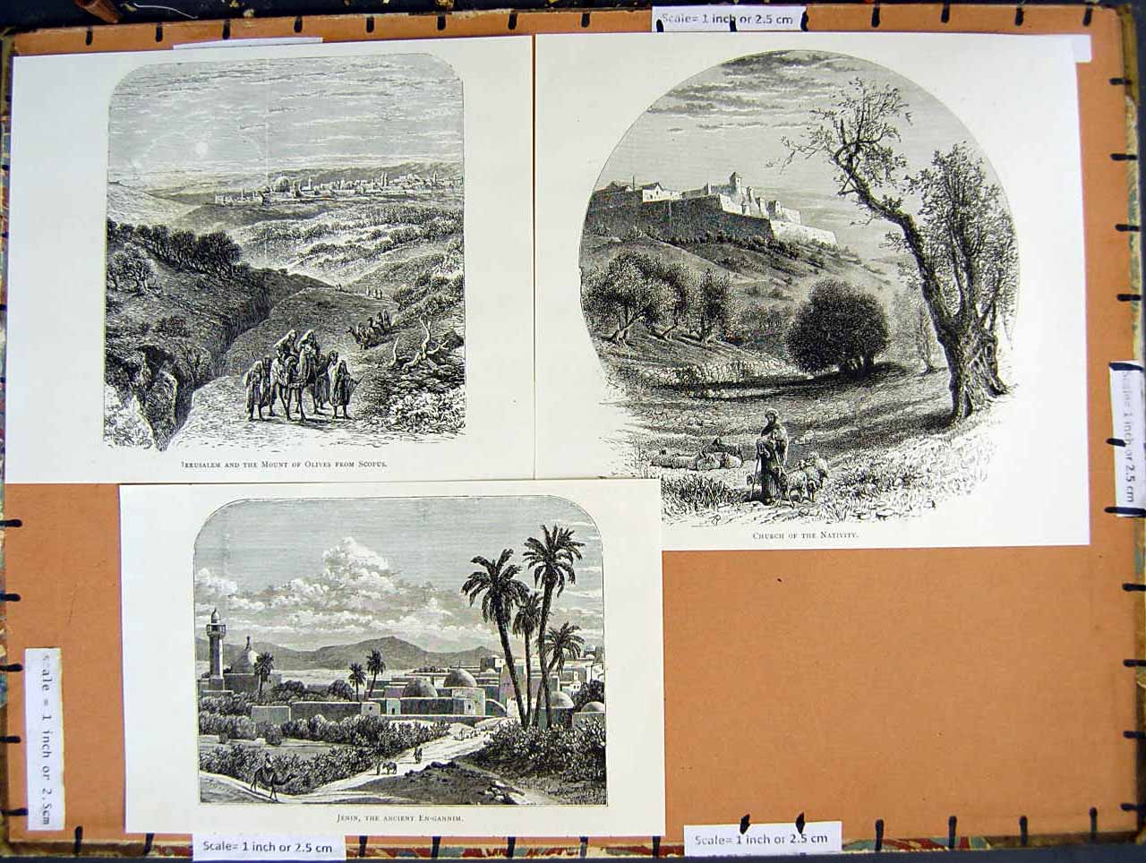 Antique Print *2843 C1890 Palestine Jerusalem Mount Olives Church Nativity