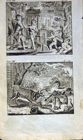 Antique Old Print *2868 1805 Mary Adams Fables Cupid Hymen Phitus Tame Stag