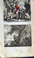 Antique Old Print *2869 1805 Mary Adams Fables Monkey Philosopher Pheasants