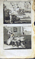 Original Old Antique Print *2886 1805 Mary Ann Adams Fables Man Dog Cat Fly