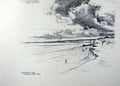 Old Vintage Print *2911 C1920 Bournemouth Bay East Cliff Woollard Sketch