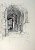 Old Vintage Print *2918 Christchurch Priory Choir Aisle C1920 Bournemouth