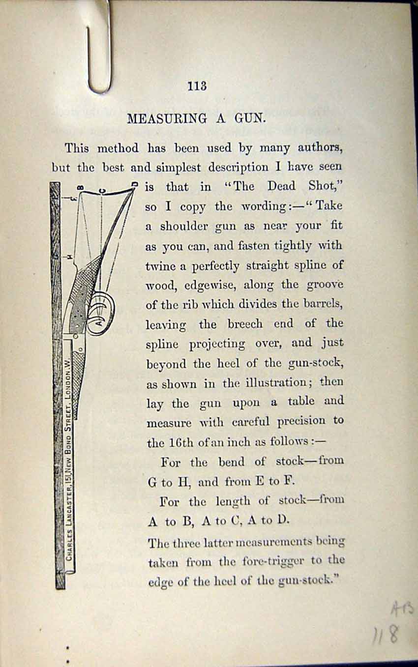 Original Old Antique Print *2939 1889 Shooting Method Diagrams Measuring Gun