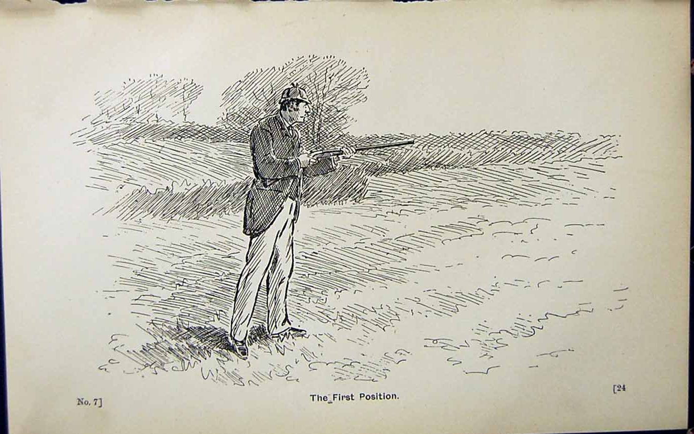 Antique Print Ref.813 1889 Art Shooting Charles Lancaster Hunting Sport Gun