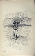 Antique Old Print *2943 1889 Art Shooting Charles Lancaster Hunting Birds Gun