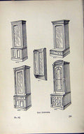Old Antique Print *2944 1889 Art Shooting Charles Lancaster Gun Cabinets
