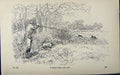 Old Antique Print *2953 1889 Art Shooting Charles Lancaster Hare Hunting