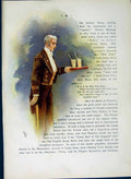 Original Old Antique Print *2970 1900 Colour Man Waitor Glasses Tray Servant