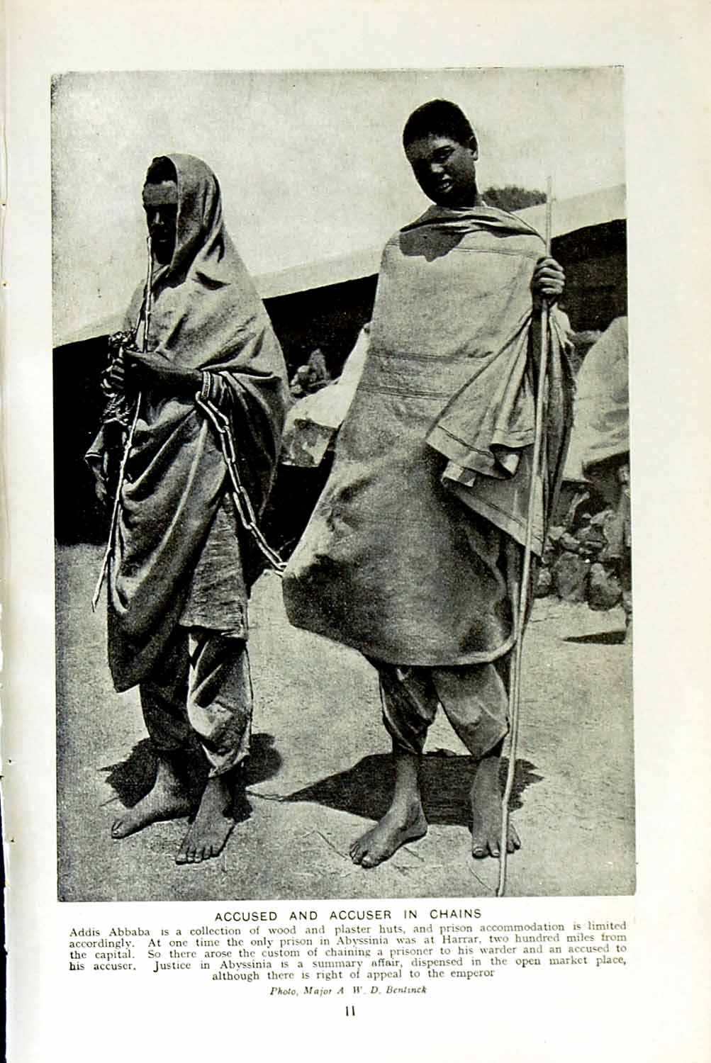Old Vintage Print C1920 Addis Abbaba Abyssinia Harrar Gallas Dance Girls 20th