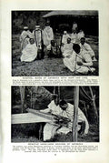 Original Old Vintage Print C1920 Weavers Abyssinia Bards Harp Lyre Fuzzy Woman