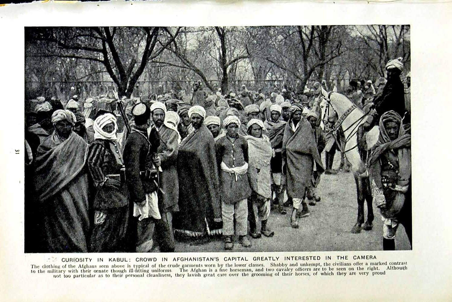 Original Old Vintage Print C1920 Kabul Afhganistan People Reverend Seiginors