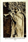 Original Old Vintage Print C1920 Saharan Negro Trombone Mosque Biskra Allah