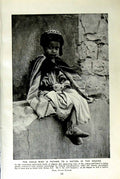 Original Old Vintage Print C1920 Algerian Child Boy Islam Koran Lore Mulatto