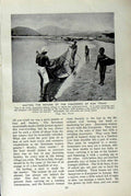 Original Old Vintage Print C1920 Fishermen Nha Trang Annam Buffalo Moi Spearmen