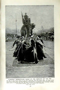 Old Vintage Print C1920 Elephant Dance Festivity Tet Annam Houses Shore 20th