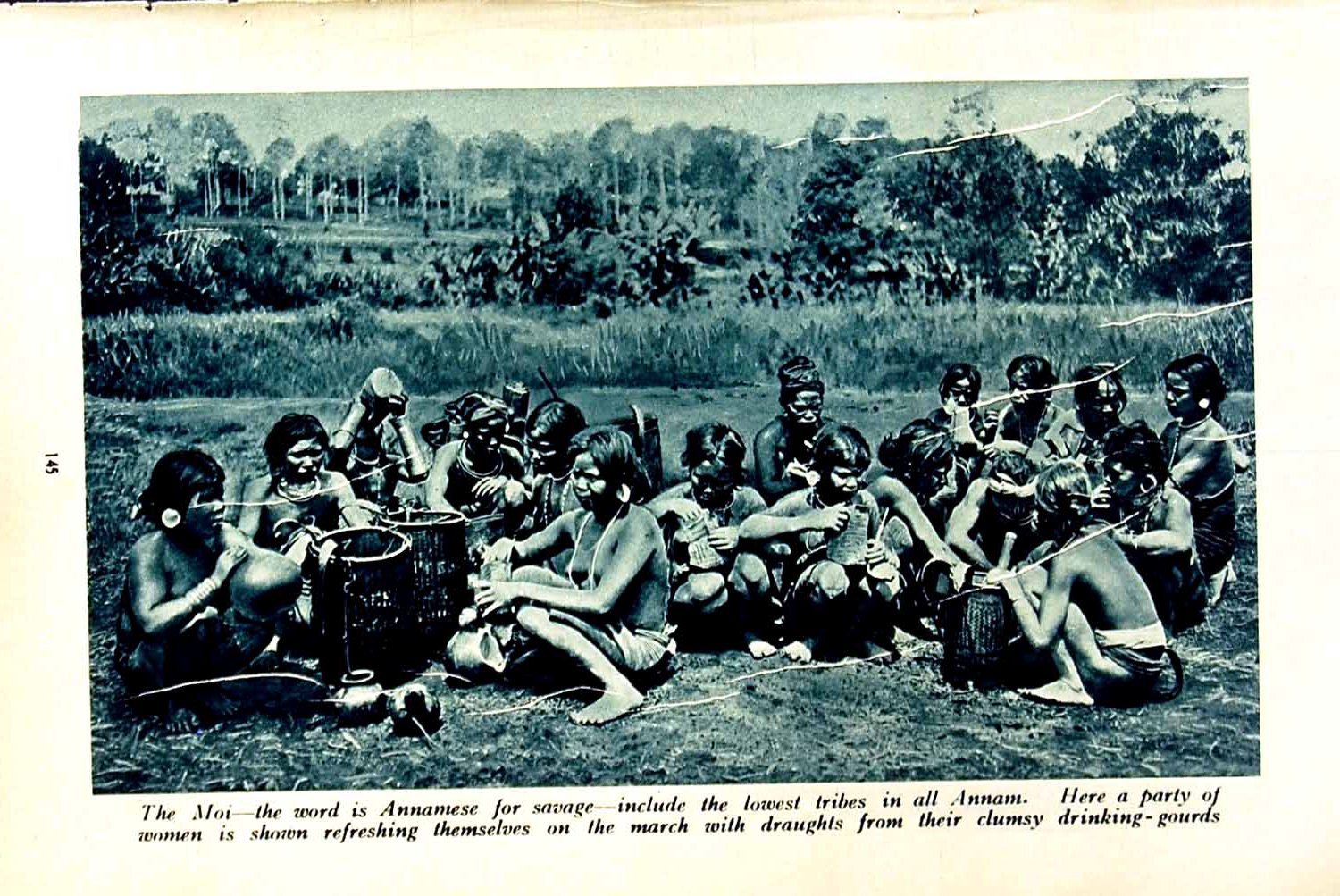 Original Old Vintage Print C1920 Moi Annamese Tribe Children Country People