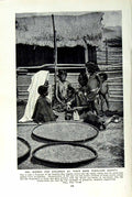 Old Vintage Print C1920 Moi Women Children Highland Shanty Native People 20th