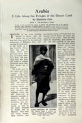 Original Old Vintage Print C1920 Arabia Camel-Breeder Tehama Maid Araby Girl