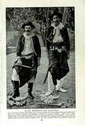 Original Old Vintage Print C1920 Silver Ornaments Stilettoes Costumes People