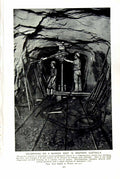 Original Old Vintage Print C1920 Gmining Sunken Reef Australia Reef Quartz 20th