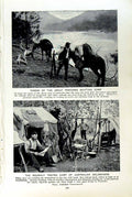 Original Old Vintage Print C1920 Australia Gmines Quartz Riverina Merinos Sheep