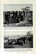Original Old Vintage Print C1920 Australia Funeral Meats Tribesmen Pipeclay