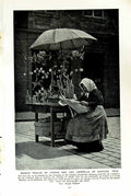 Old Vintage Print C1920 Woman Pedlar Vienna Umbrella Dancing Toys Austria 20th